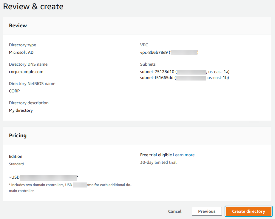 Seite „Directory details (Verzeichnisdetails)“