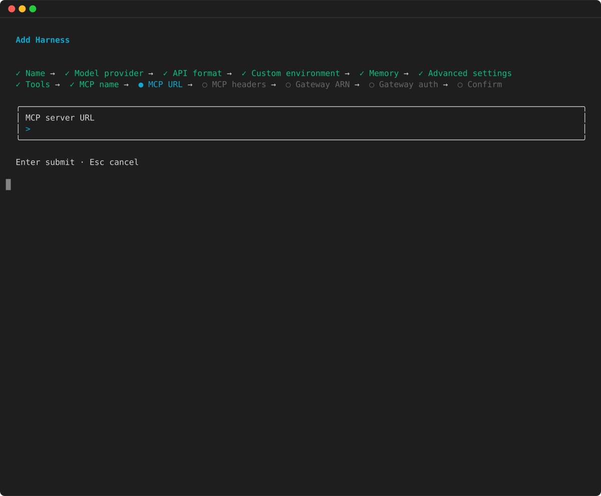 Geben Sie die URL des MCP-Servers ein