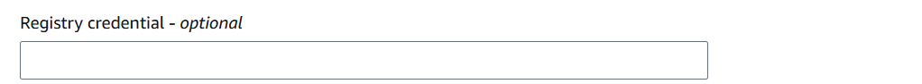 Die Konfiguration der Registrierungsanmeldedaten.