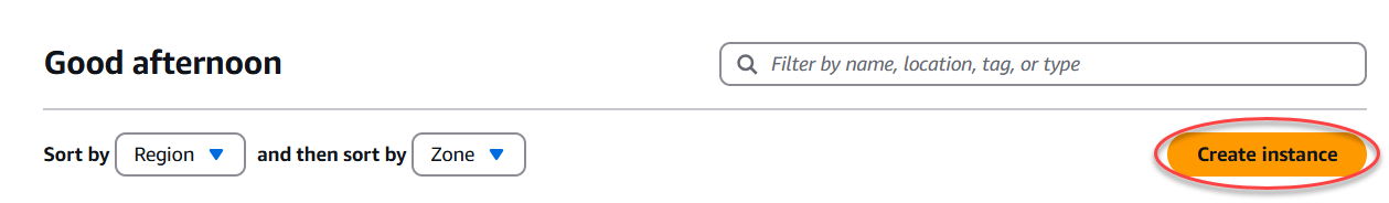 Starten und Konfigurieren einer Windows Server 2016-Instanz in Lightsail.