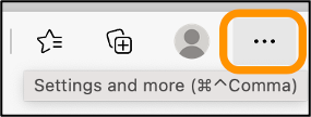 Microsoft-Edge-Menüoption „Settings and more“ (Einstellungen und mehr).