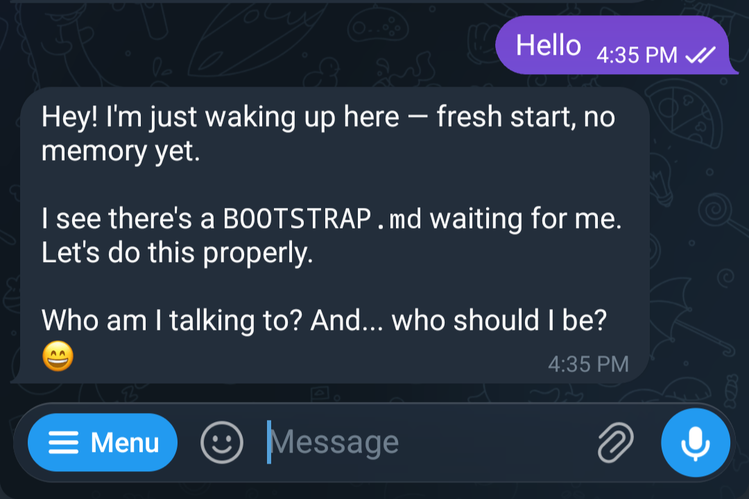 Telegram ist mit deiner OpenClaw Instanz gekoppelt
