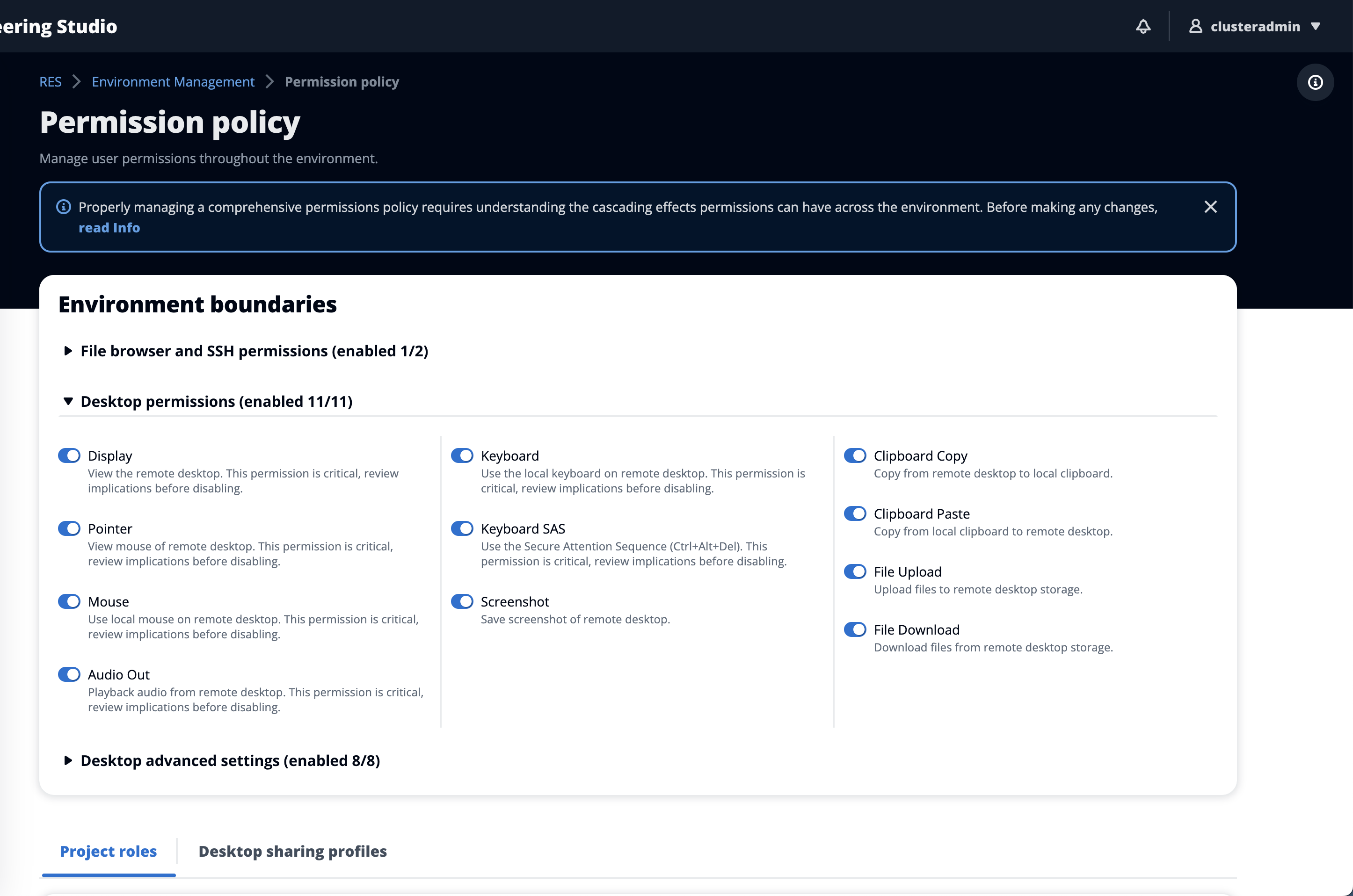 Grenzen der Umgebung