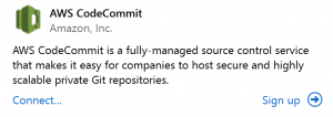 AWS CodeCommit Eintrag in Verbindungen verwalten