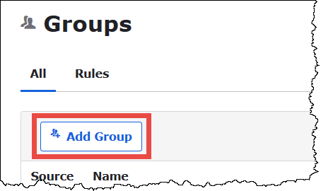 Seleccione Añadir grupo.