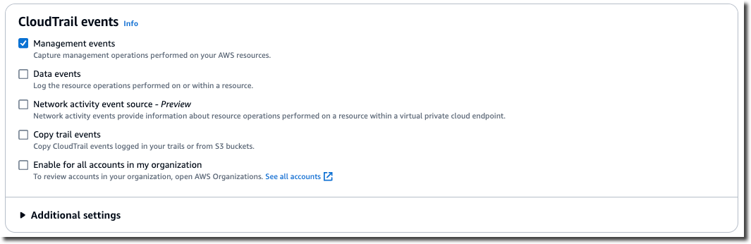 Elija eventos CloudTrail de datos para el almacén de datos de eventos