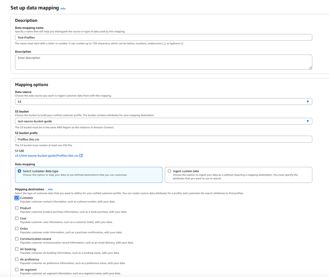 Cree una integración de dos fuentes de datos, cada una de las cuales creará un mapeo basado en la relación descrita. Por ejemplo, cuentas o perfiles.