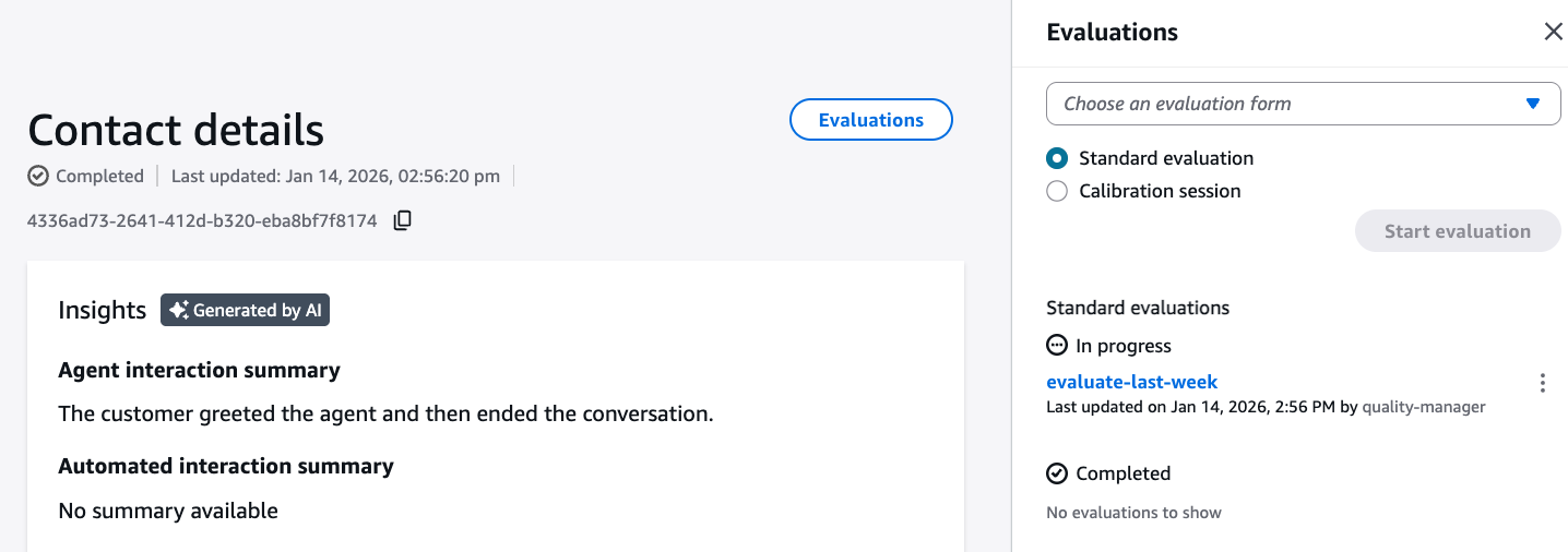 Cree borradores de evaluaciones: datos de contacto.