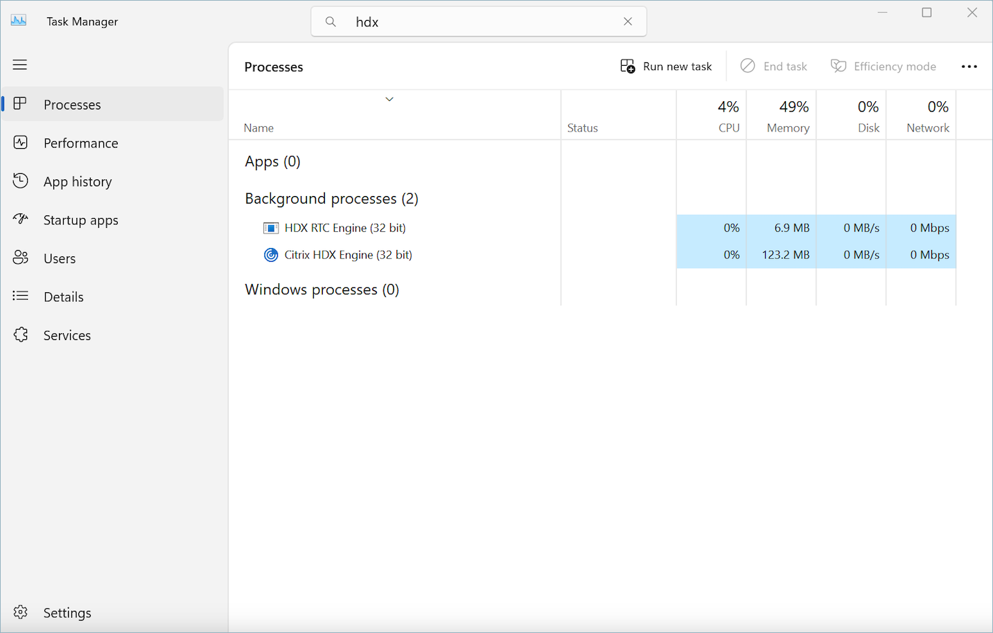 Uso del administrador de tareas en Windows.