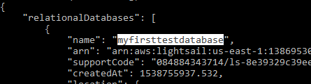 Copiar el nombre de la base de datos.