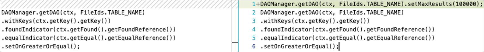 Ejemplo de uso SetMaxResults para evitar múltiples llamadas a la base de datos.