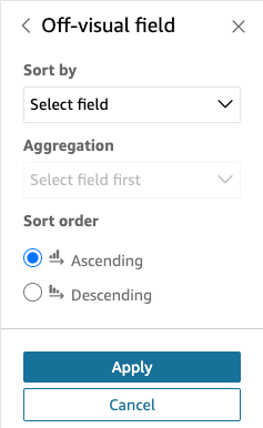 El panel Ordenación no visual que se utiliza para configurar una ordenación no visual.