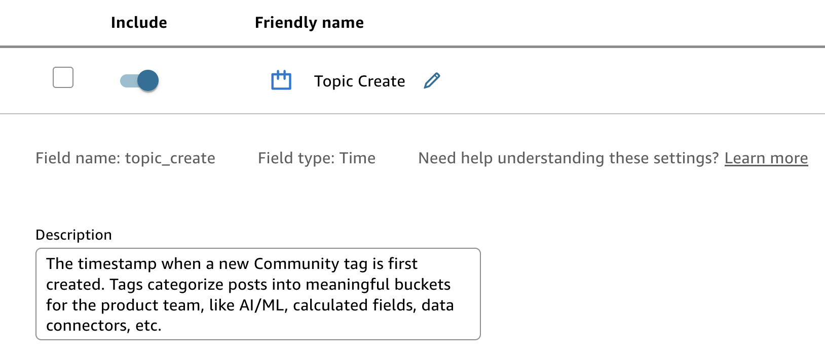tema crear descripción
