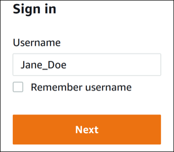 usuario en el Centro de Identidad de IAM que inicia sesión para AWS acceder al portal.