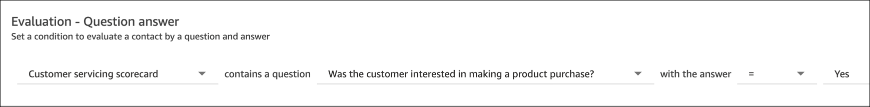 Une réponse précise à une autre évaluation.