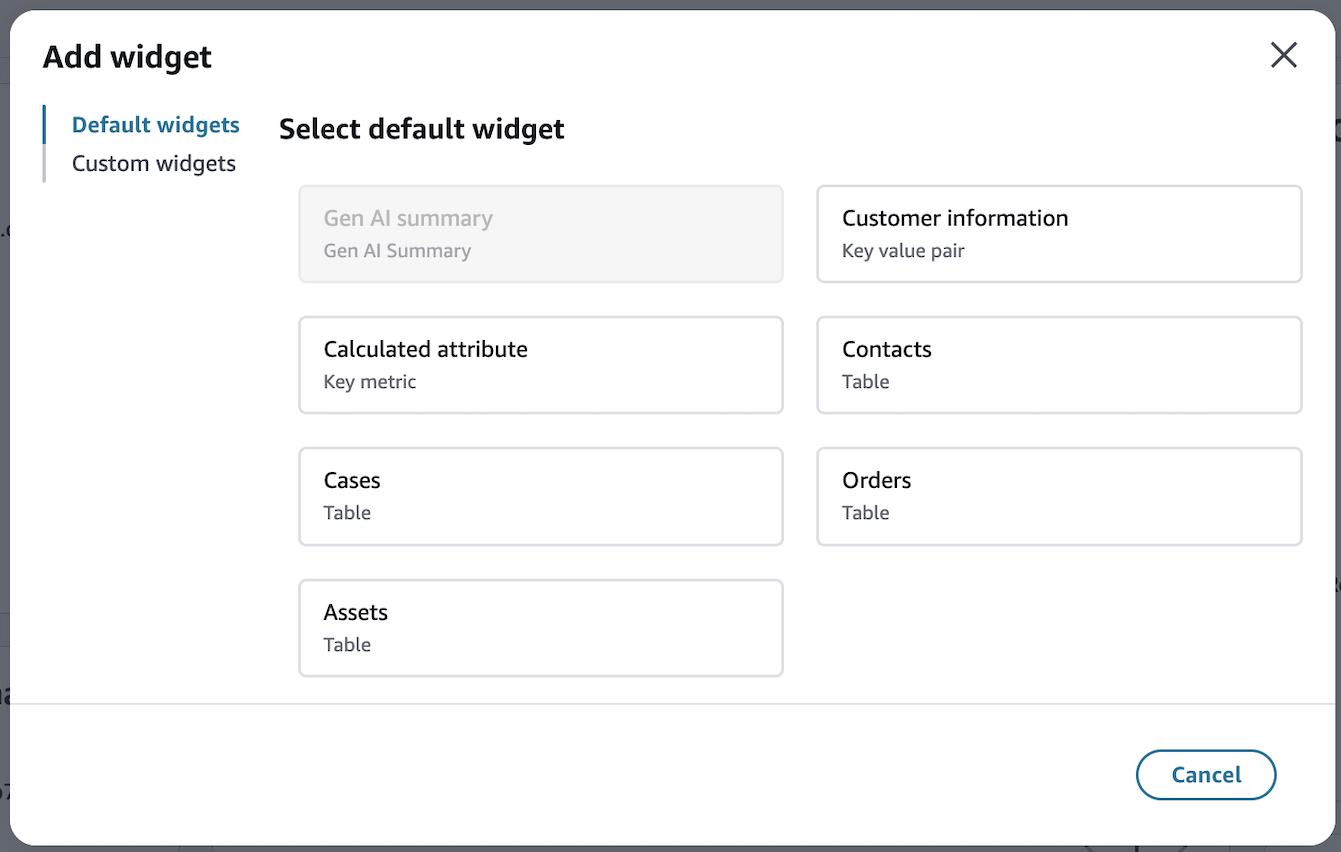 Ajoutez des widgets par défaut dans la mise en page de l'explorateur.