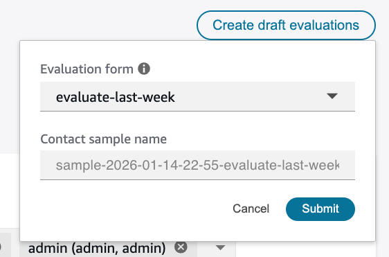 Sélectionnez le formulaire d'évaluation.