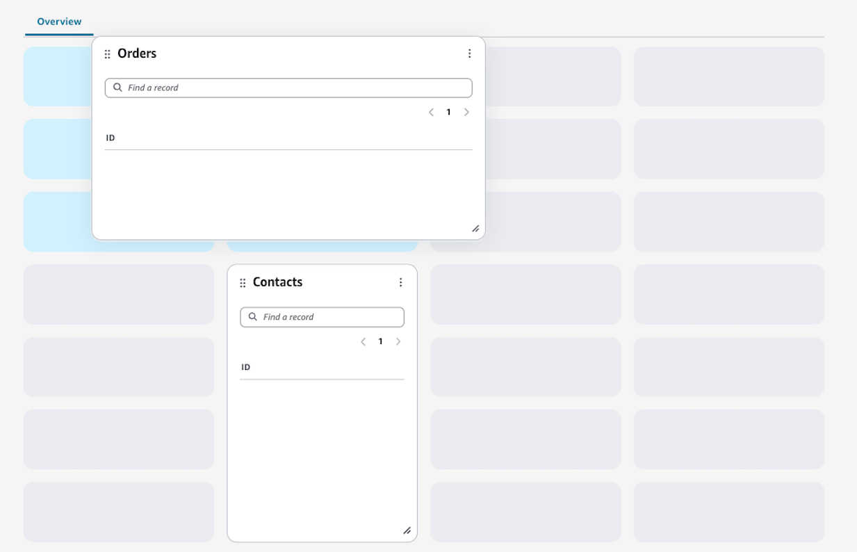 Personnalisez et réorganisez vos widgets dans la mise en page de l'explorateur.