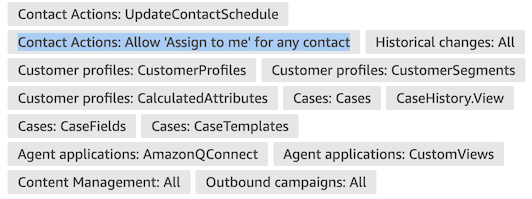 Autorisations de profil de sécurité pour l'application Worklist.