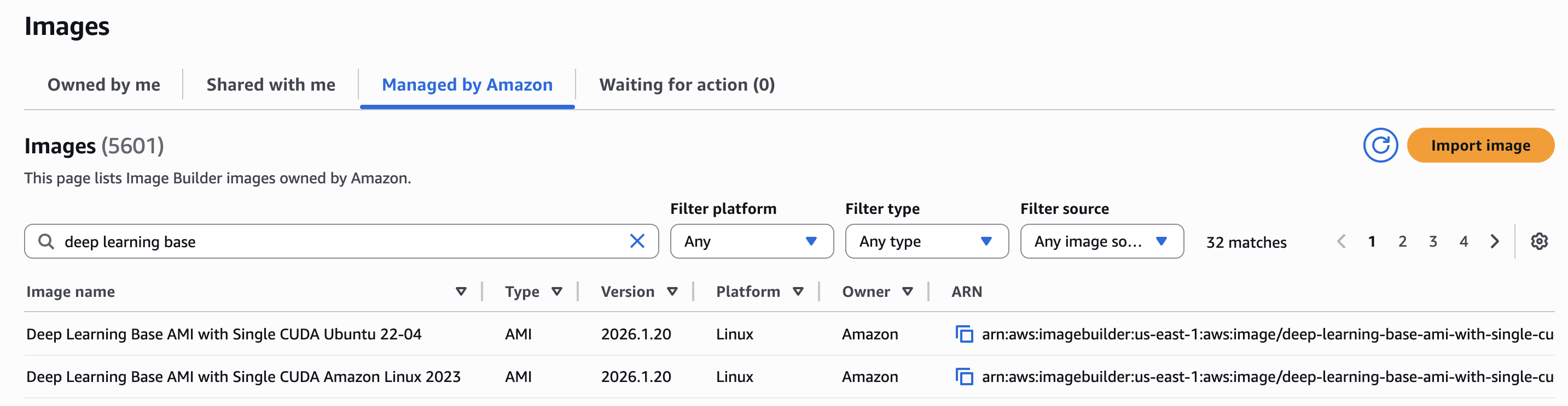 AMI x86 gérée par Amazon Deep Learning Base