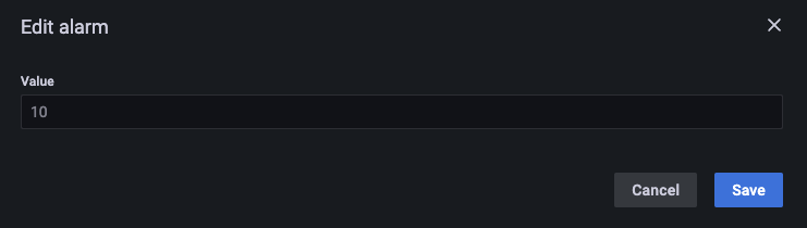 La boîte de dialogue Modifier l'alarme avec les boutons Annuler et Enregistrer.