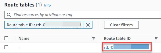 Liste de tables de routage filtrées