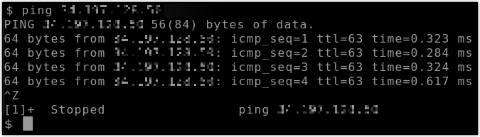 Commande IPv4 ping réussie.