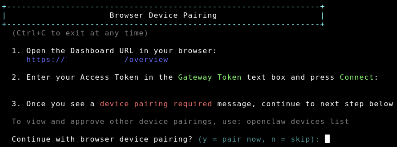 Couplage d'un appareil avec OpenClaw