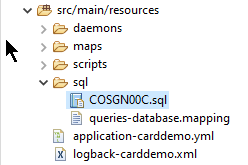 fichiers SQL dans le dossier des ressources