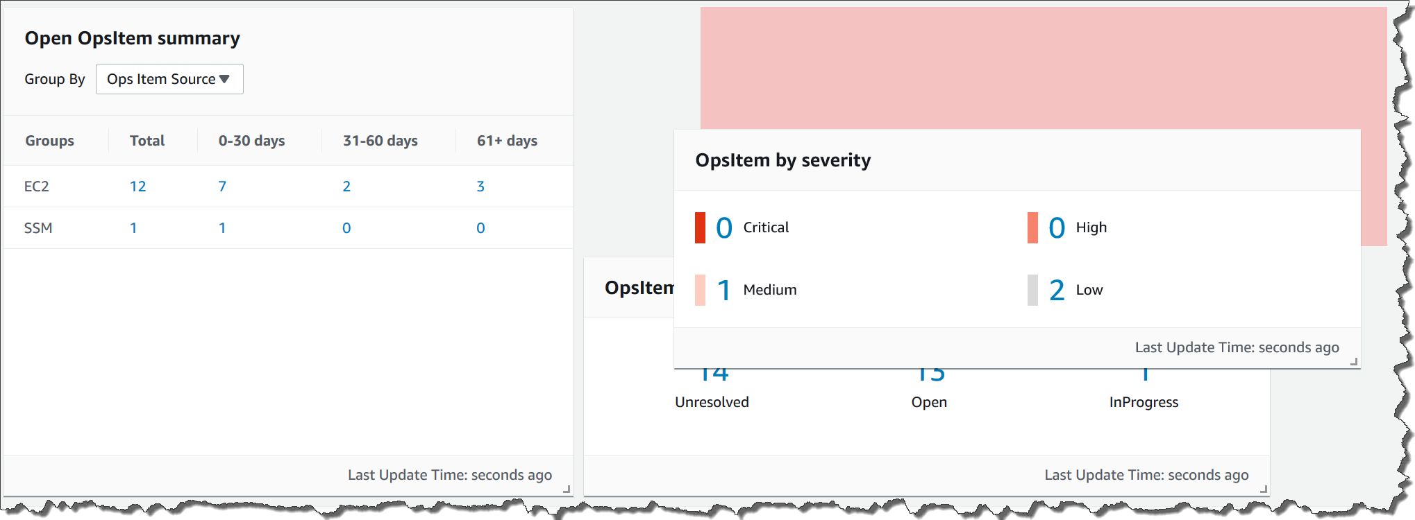 Déplacement d'un widget dans Systems Manager Explorer