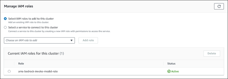 IAMperan yang terkait dengan cluster DB Anda.