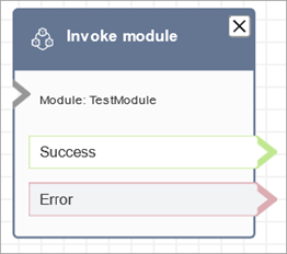 Blok modul Invoke yang dikonfigurasi.