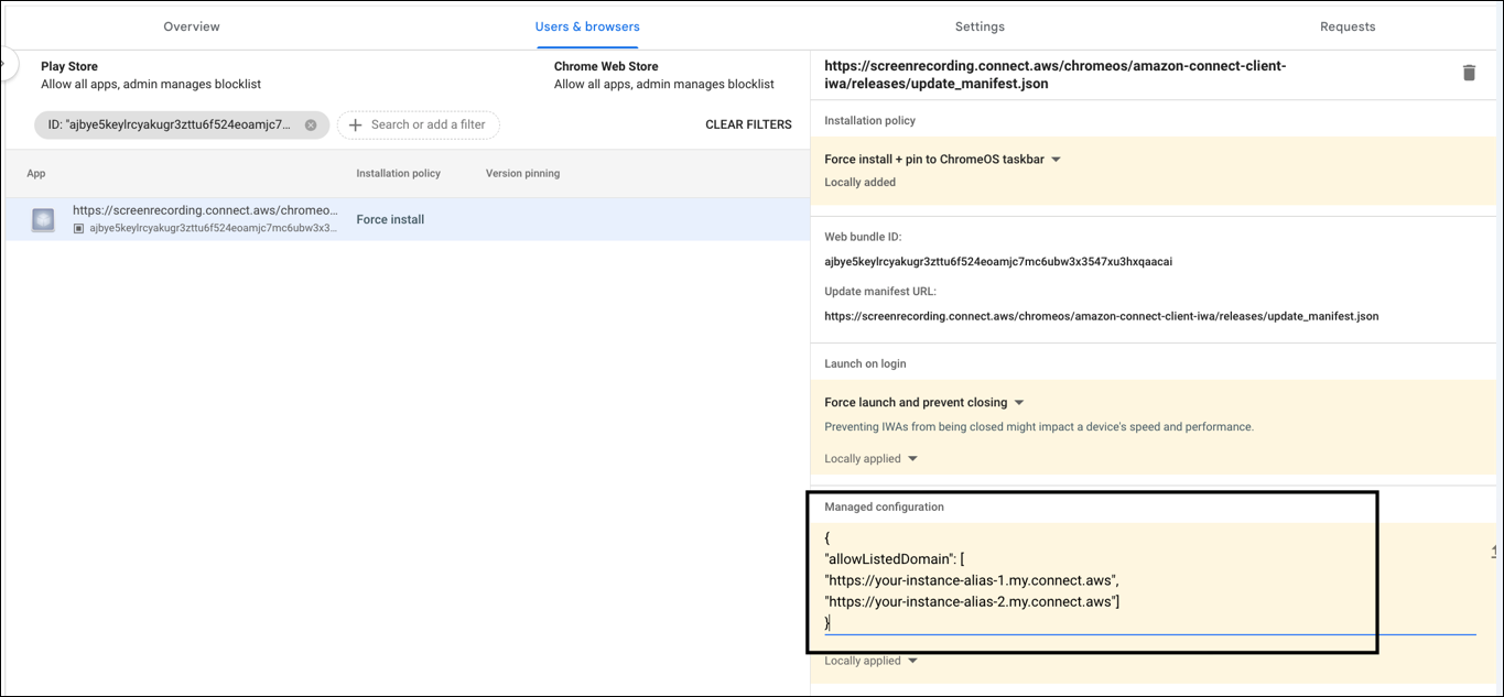 Bagian konfigurasi Terkelola.