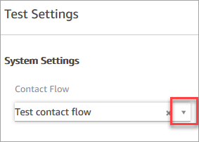 Bagian pengaturan sistem, menu dropdown aliran, aliran Anda.