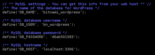 File konfigurasi Wordpress sebelum diubah.