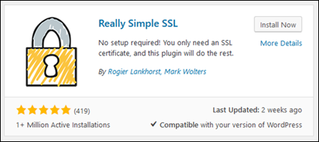 Plug-in SSL yang Sangat Sederhana dalam hasil pencarian WordPress plug-in.