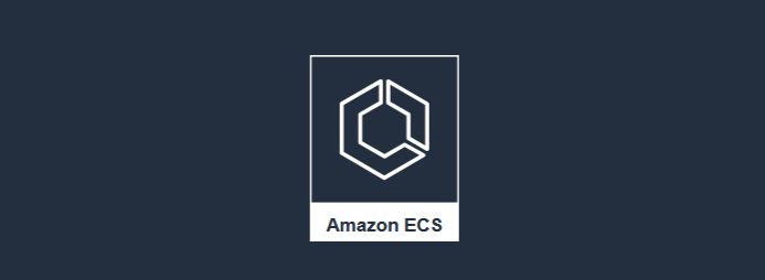 Screenshot of the Amazon ECS sample application. The output indicates " Amazon ECS".