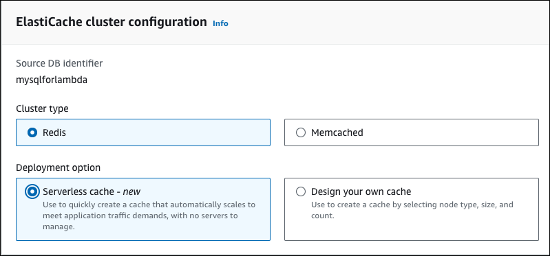 Choose cluster type and deployement option.