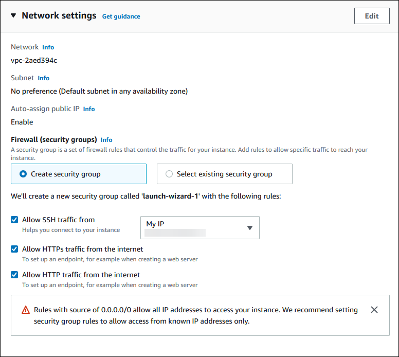 Configure Instance Details