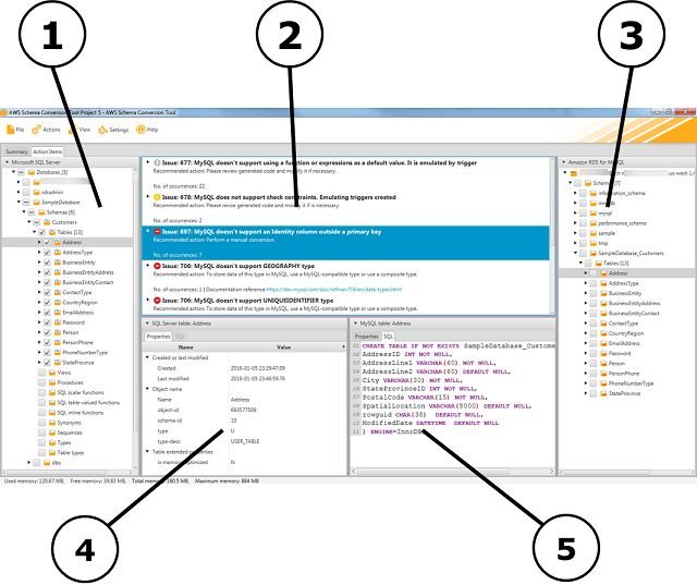 The AWS SCT Project Window