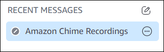 A recording file message in the Chime chat window.