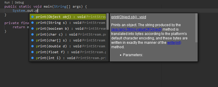 Code completion with