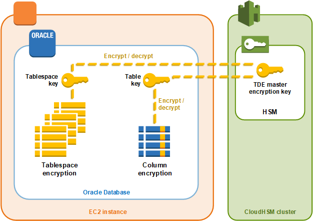 Store the Oracle TDE master encryption key in AWS CloudHSM.