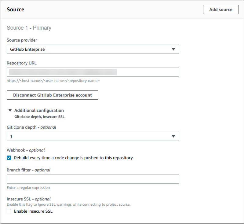 The GitHub Enterprise Server project repository configuration.