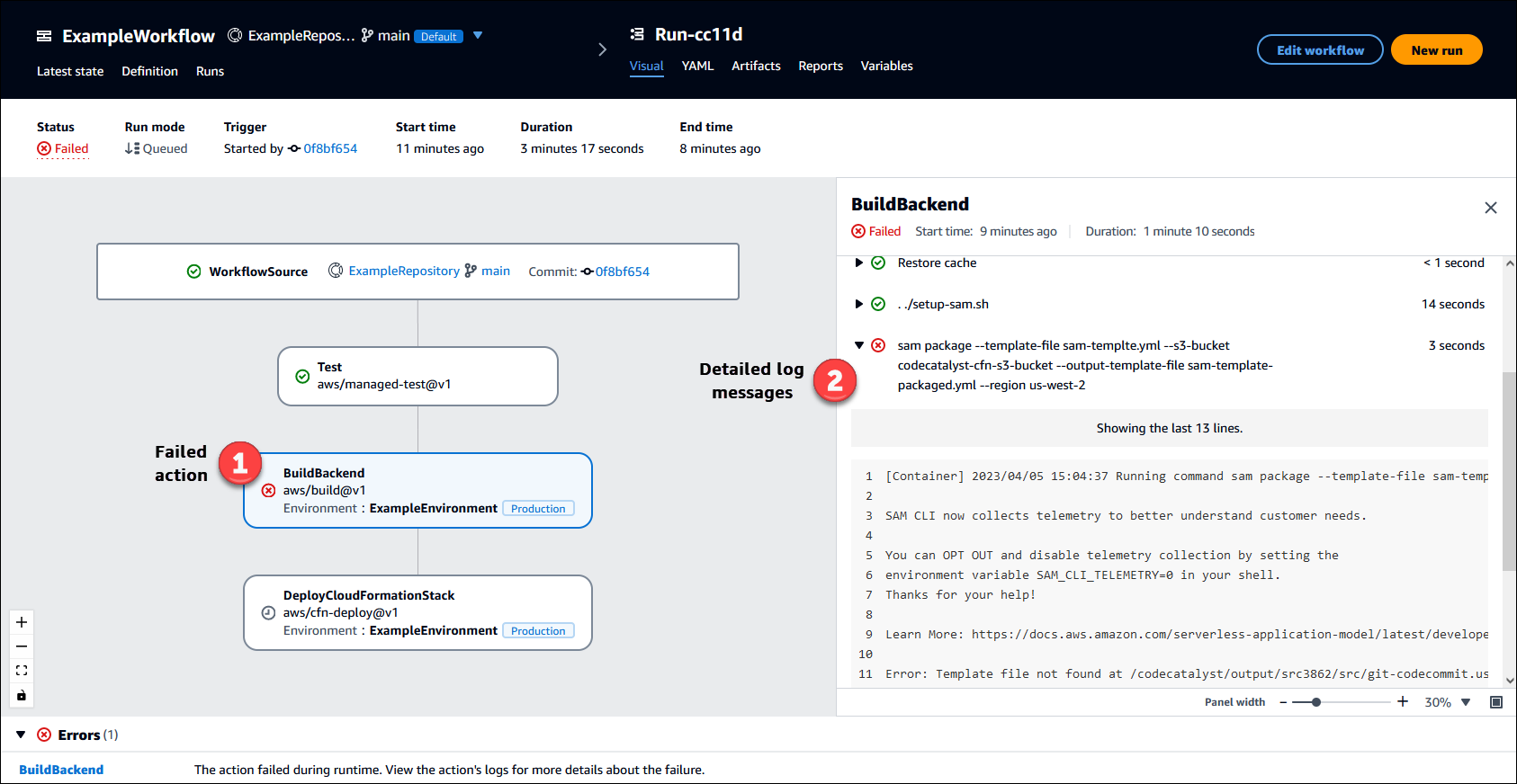 Workflow logs