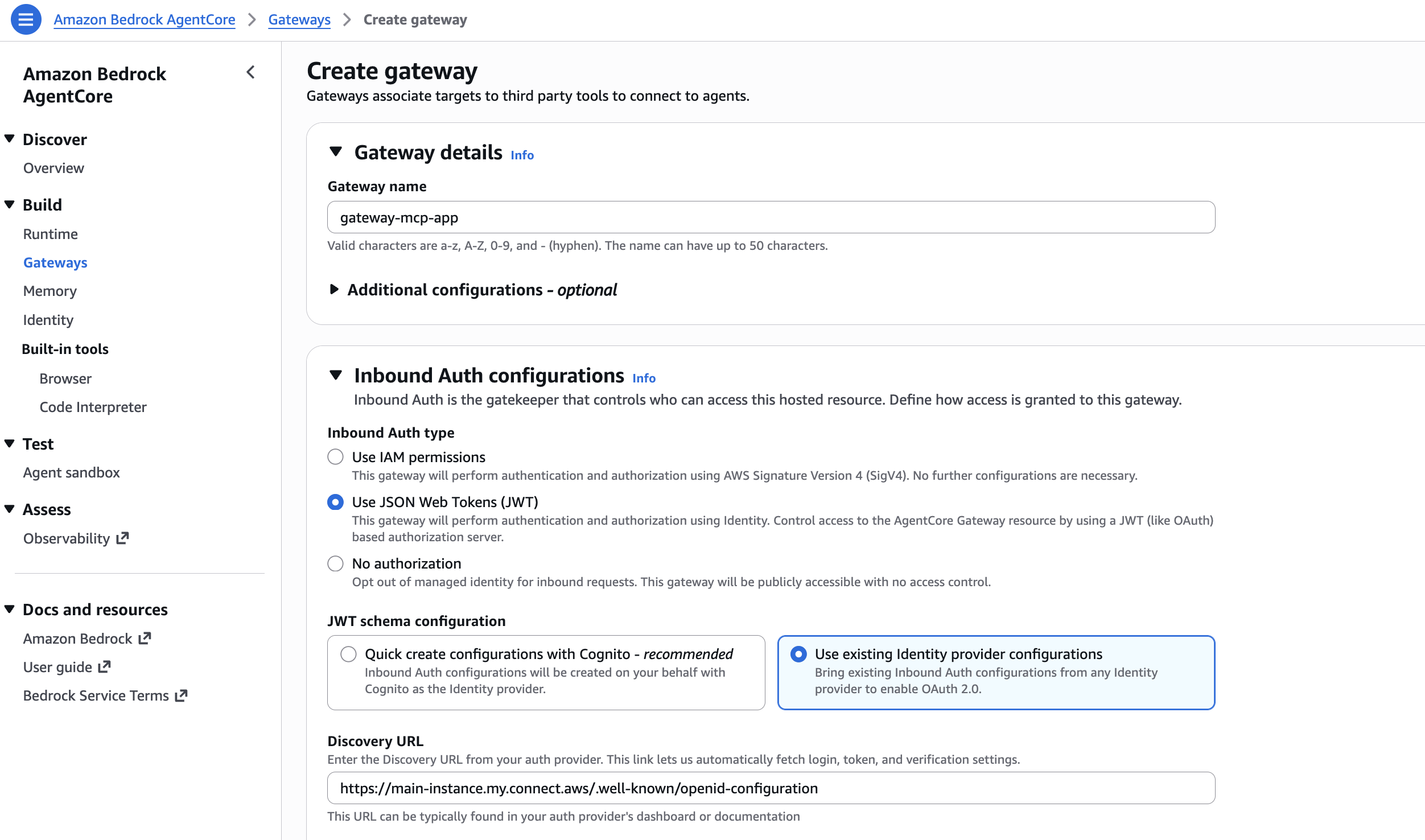 Additional gateway configuration options.