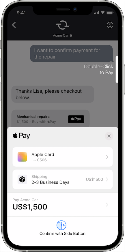 Picture of a smartphone using Apple Pay.