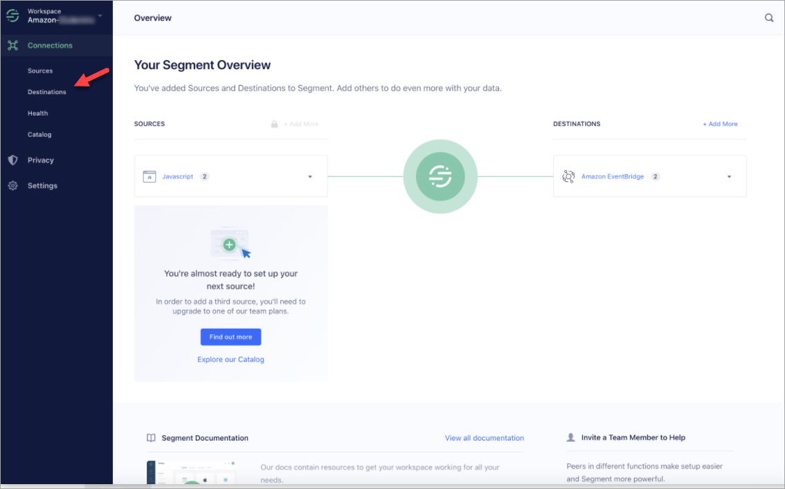 The segment overview page.