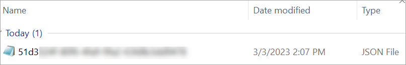 A json file transcript in the downloads folder.
