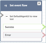 A configured Set event flow block.
